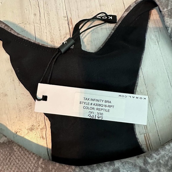 KORAL Tax Infinity Sports Bra Snakeprint Size Small Reptile - Picture 7 of 8